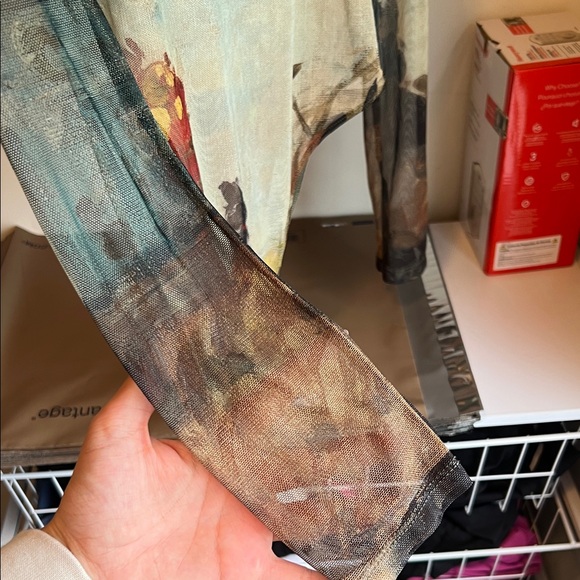 Zara Multicolor Artistic Print Bodysuit - Picture 4 of 6